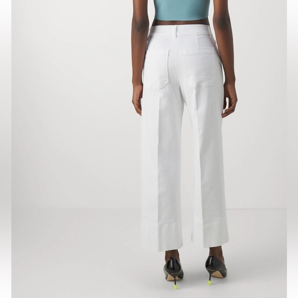 Marella Women's Size 6 US White Lava Denim Wide Leg Jeans Pants Trouser NWT $275 - Picture 14 of 16
